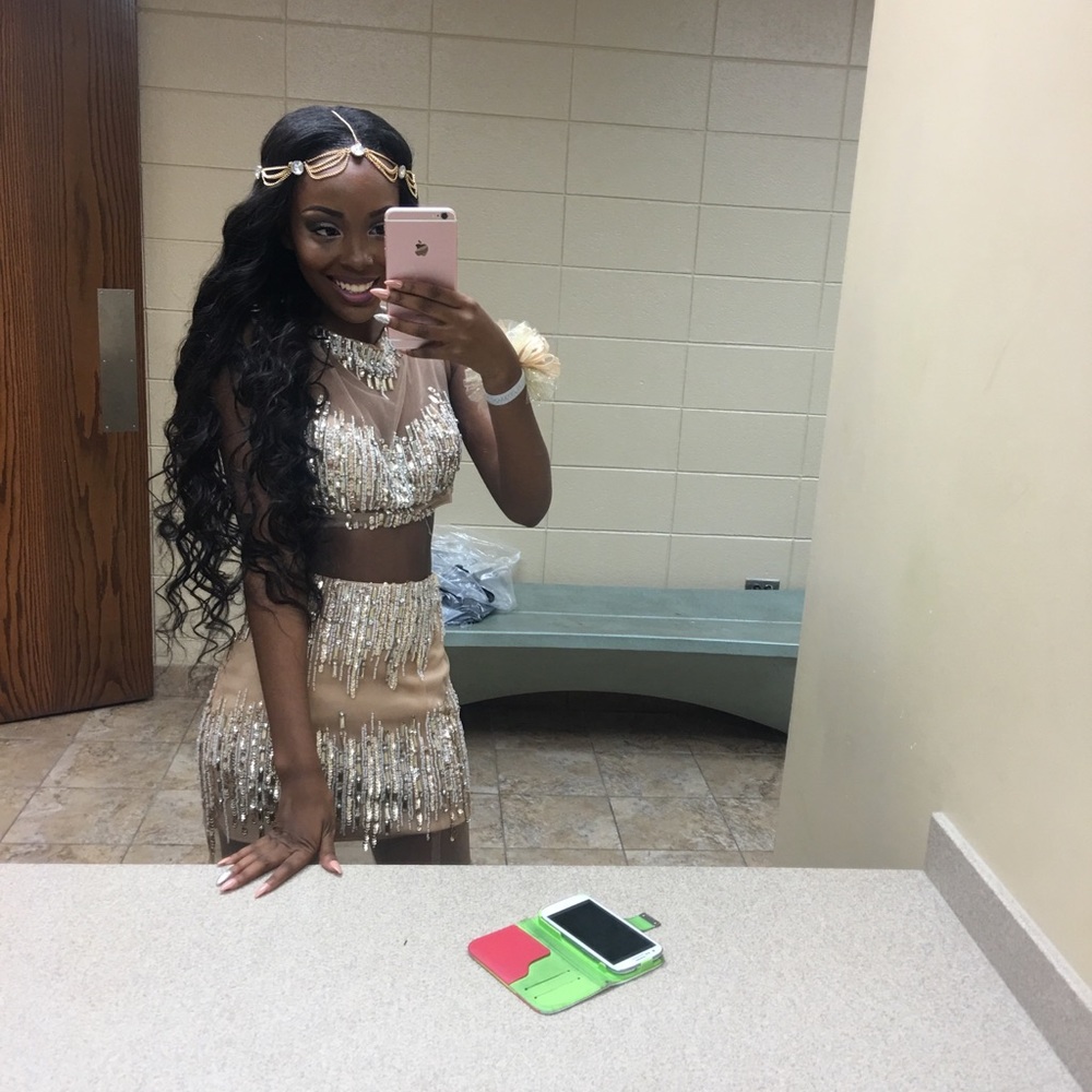 2 piece prom dress
